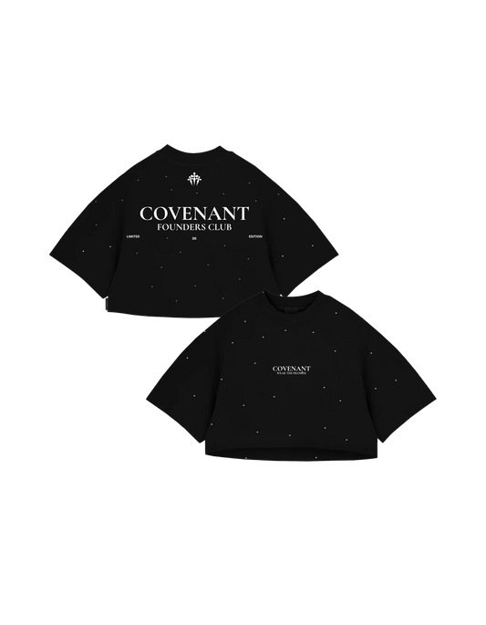 Founders Club Black Crop Top